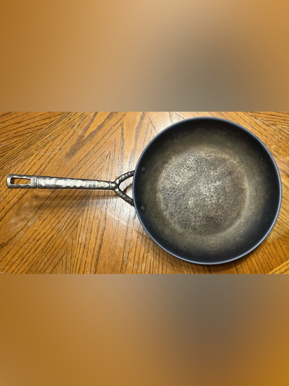 Alva Artist 11” Hammered Carbon Steel Finish Pre-Seasoned Frying Pan | Oven Safe - Picture 15 of 15